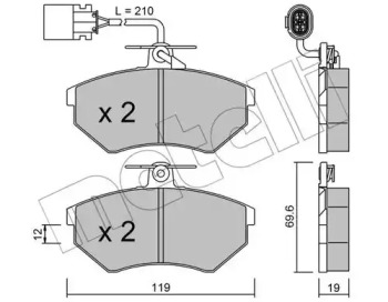 Комплект тормозных колодок METELLI 22-0050-1