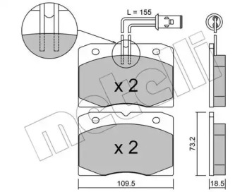 Комплект тормозных колодок METELLI 22-0051-0