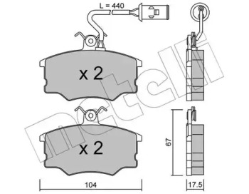 Комплект тормозных колодок METELLI 22-0053-1