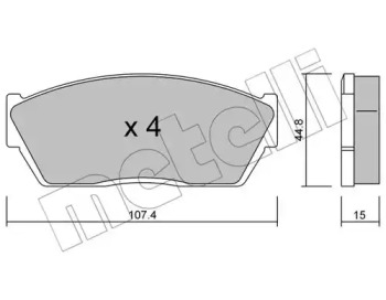 Комплект тормозных колодок METELLI 22-0054-0