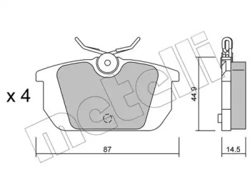 Комплект тормозных колодок METELLI 22-0064-0