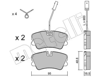 Комплект тормозных колодок METELLI 22-0065-1