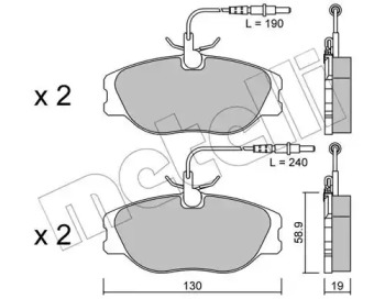 Комплект тормозных колодок METELLI 22-0072-3