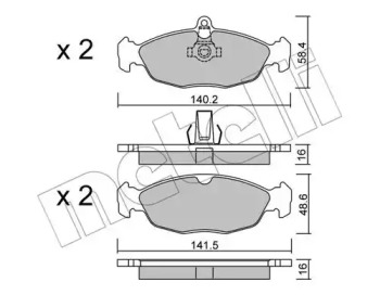 Комплект тормозных колодок METELLI 22-0077-1