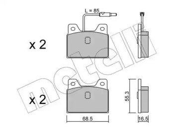 Комплект тормозных колодок METELLI 22-0084-0