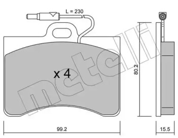 Комплект тормозных колодок METELLI 22-0085-0