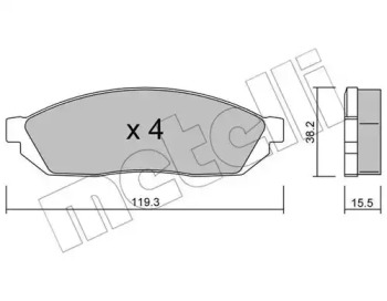 Комплект тормозных колодок METELLI 22-0087-0