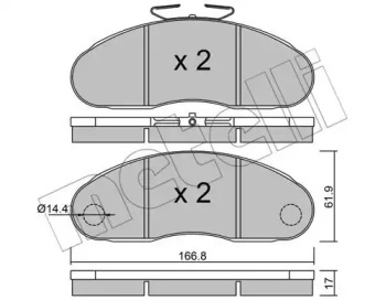 Комплект тормозных колодок METELLI 22-0111-2