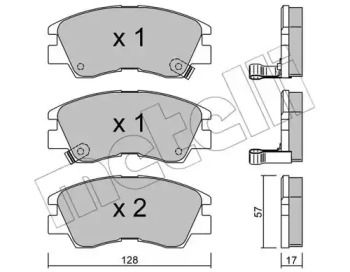 Комплект тормозных колодок METELLI 22-0115-0