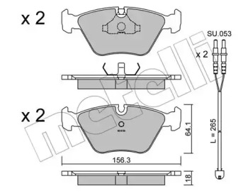 Комплект тормозных колодок METELLI 22-0122-2K