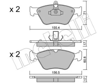 Комплект тормозных колодок METELLI 22-0128-0