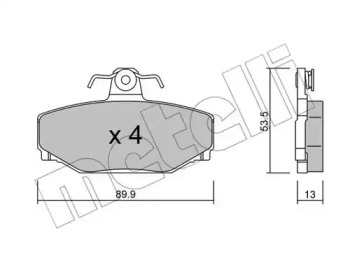 Комплект тормозных колодок METELLI 22-0131-0