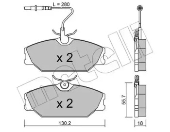 Комплект тормозных колодок METELLI 22-0142-0