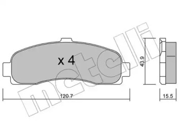 Комплект тормозных колодок METELLI 22-0145-0