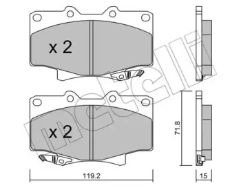 Комплект тормозных колодок METELLI 22-0153-0