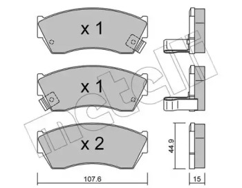 Комплект тормозных колодок METELLI 22-0168-0