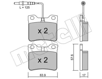 Комплект тормозных колодок METELLI 22-0192-0