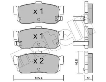 Комплект тормозных колодок METELLI 22-0193-1