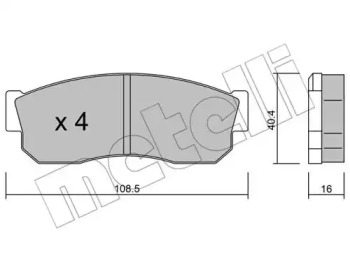 Комплект тормозных колодок METELLI 22-0202-1