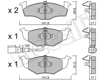 Комплект тормозных колодок METELLI 22-0206-3