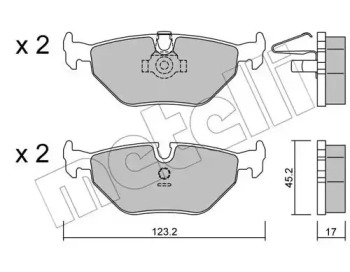 Комплект тормозных колодок METELLI 22-0210-0