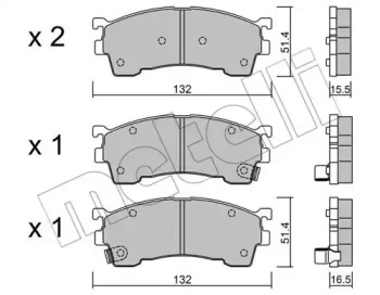 Комплект тормозных колодок METELLI 22-0223-1