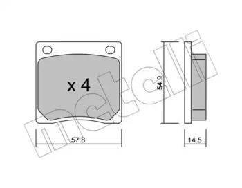 Комплект тормозных колодок METELLI 22-0229-0