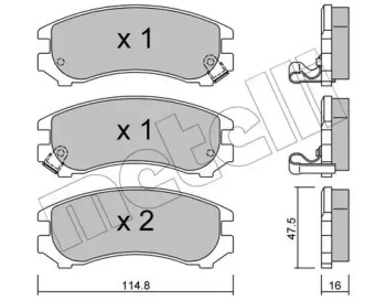 Комплект тормозных колодок METELLI 22-0230-1