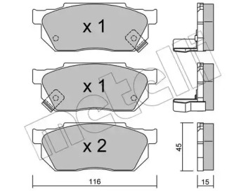 Комплект тормозных колодок METELLI 22-0247-1