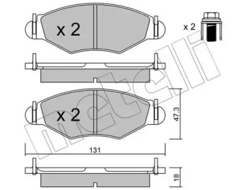 Комплект тормозных колодок METELLI 22-0254-0