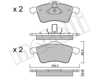 Комплект тормозных колодок METELLI 22-0263-0