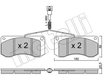 Комплект тормозных колодок METELLI 22-0272-1