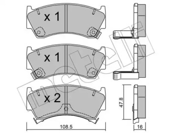 Комплект тормозных колодок METELLI 22-0278-0