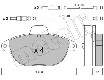 Комплект тормозных колодок METELLI 22-0290-0