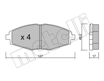 Комплект тормозных колодок METELLI 22-0293-0