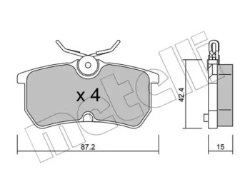 Комплект тормозных колодок METELLI 22-0317-0