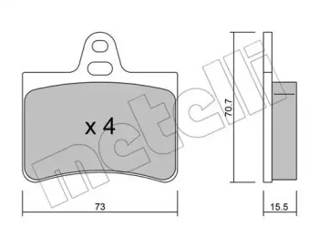 Комплект тормозных колодок METELLI 22-0333-0