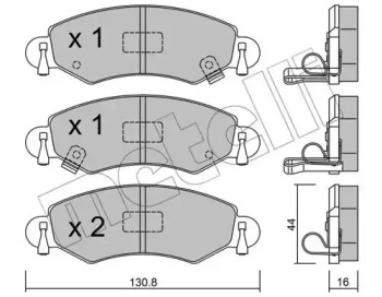 Комплект тормозных колодок METELLI 22-0339-0