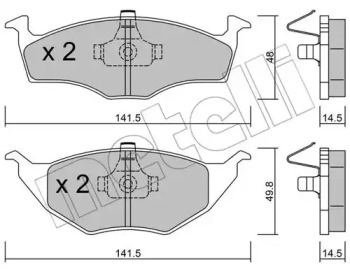 Комплект тормозных колодок METELLI 22-0345-0