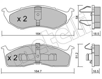 Комплект тормозных колодок METELLI 22-0356-0