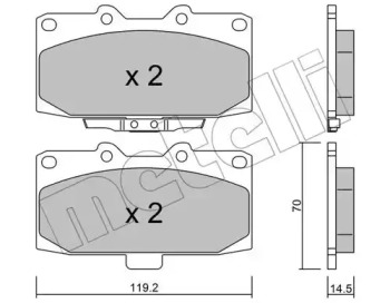 Комплект тормозных колодок METELLI 22-0413-0