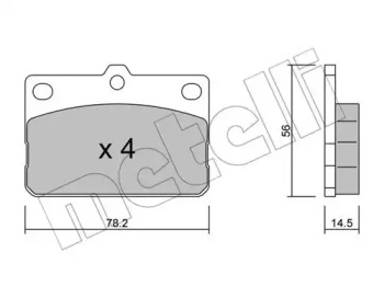 Комплект тормозных колодок METELLI 22-0440-0