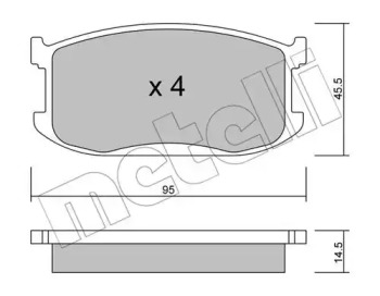 Комплект тормозных колодок METELLI 22-0467-0