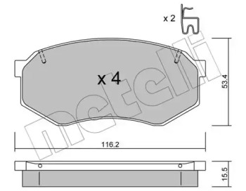 Комплект тормозных колодок METELLI 22-0471-0