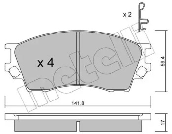 Комплект тормозных колодок METELLI 22-0473-0