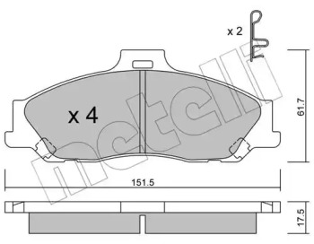 Комплект тормозных колодок METELLI 22-0479-0