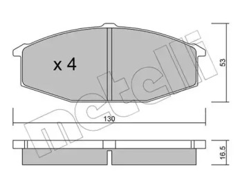 Комплект тормозных колодок METELLI 22-0490-0