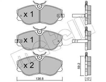 Комплект тормозных колодок METELLI 22-0491-0