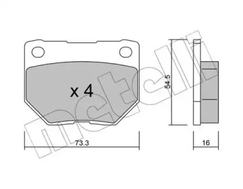 Комплект тормозных колодок METELLI 22-0494-0