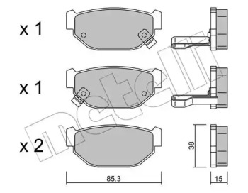 Комплект тормозных колодок METELLI 22-0499-0